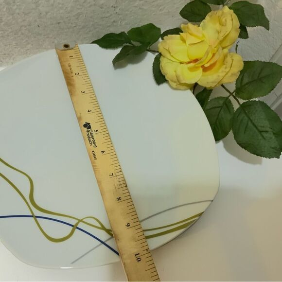 Tabletops Gallery 360 ceramic 3 dinner plates 10” & 3 salad plates 7” - Picture 5 of 8